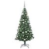 vidaXL &Aacute;rvore de Natal Artificial Pr&eacute;-iluminada Verde 180 cm