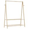 vidaXL Roupeiro com prateleiras 132x45,5x150,5 cm bambu