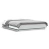 vidaXL Estrutura cama c/ luzes LED 135x190 cm derivados madeira branco