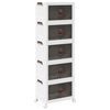vidaXL Caixa arruma&ccedil;&atilde;o empilh&aacute;vel rodas 5camadas 28L 48,5x29,5x139cm