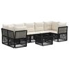 vidaXL Conjunto de Sof&aacute; de Jardim 8 unid. Preto vime PE