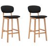 vidaXL Bancos de bar 2 pcs tecido preto