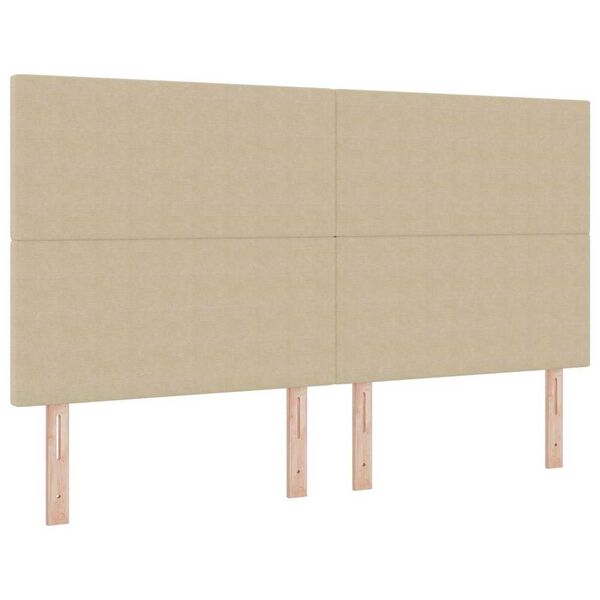 vidaXL Cabeceira LED com luzes de tira LED Cinza verde 180 cm tecido