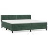 vidaXL Cama com molas/colch&atilde;o 200x200 cm veludo verde-escuro
