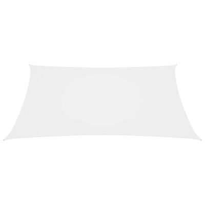 vidaXL Para-sol estilo vela tecido oxford retangular 6x8 m branco