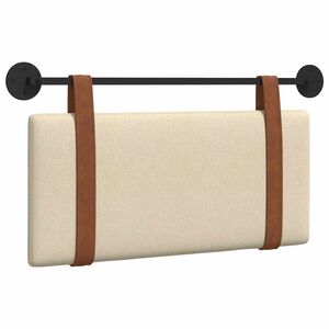 vidaXL Cabeceira Suspensa Liso Creme 90 x 55 x 5 cm PU Antigo
