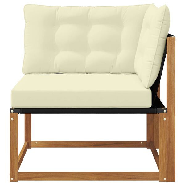 vidaXL Sof&aacute; de Canto Outdoor Madeira S&oacute;lida de Ac&aacute;cia Natural