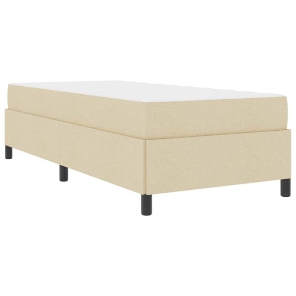 vidaXL Cama Box Creme 100 x 200 cm tecido