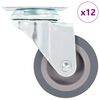 vidaXL 12 pcs rodas girat&oacute;rias 50 mm