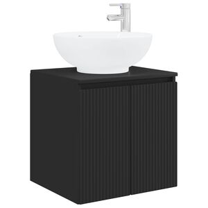 vidaXL Vaidade com Pia Suspensa Preto 49,5 x 44,5 x 65 cm