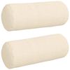vidaXL Almofadas de Apoio 2 pcs Creme Ø 15 x 40 cm
