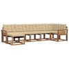 vidaXL Conjunto de Sof&aacute;s para Exterior 7 pcs Natural e Bege
