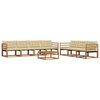 vidaXL Conjunto de Sof&aacute;s para Exterior 8 pcs Natural e Bege