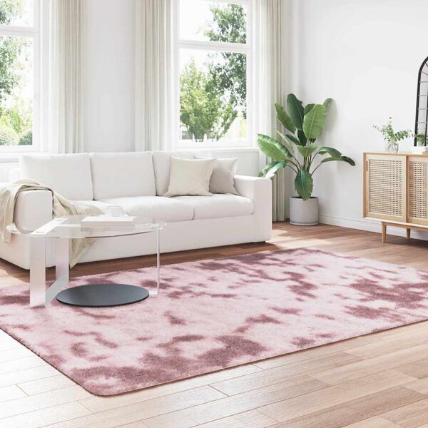 vidaXL Tapete shaggy de pelo alto NAVARRA 200x290 cm rosa empoeirado