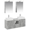 vidaXL Conjunto de Arm&aacute;rios para Banheiro 5 pcs Cinzento Cimento