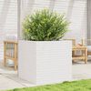 vidaXL Vaso/floreira de jardim 70x70x68,5 cm pinho maci&ccedil;o branco