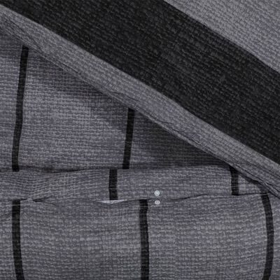 vidaXL Conjunto de capa de edredão 200x200 cm algodão cinza-escuro