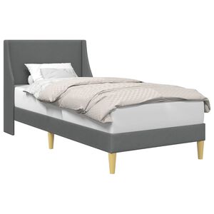 vidaXL Estrutura da Cama com cabeceira Cinza Escuro 90 x 200 cm tecido