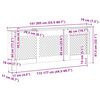 vidaXL Cobertura de radiador MDF 205 cm branco