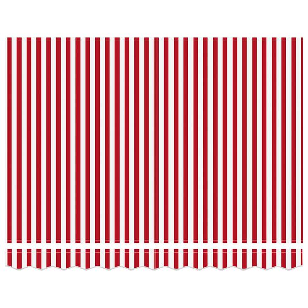 vidaXL Toldo Retr&aacute;til Vermelho e Branco 300 x 250 cm Poli&eacute;ster e Metal