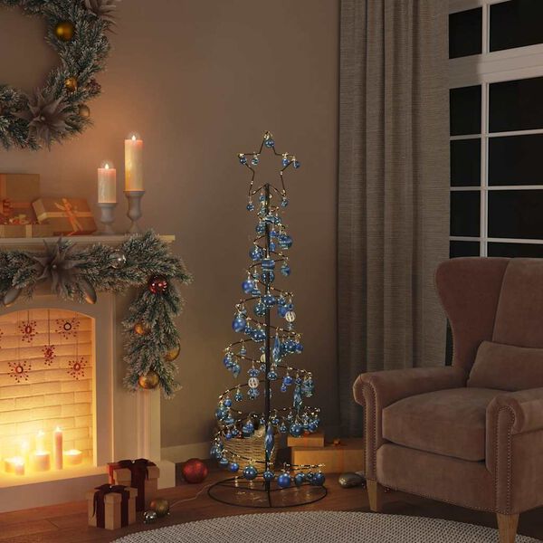 vidaXL Enfeites de Natal 98 pcs &Oslash;3/4/6 cm azul