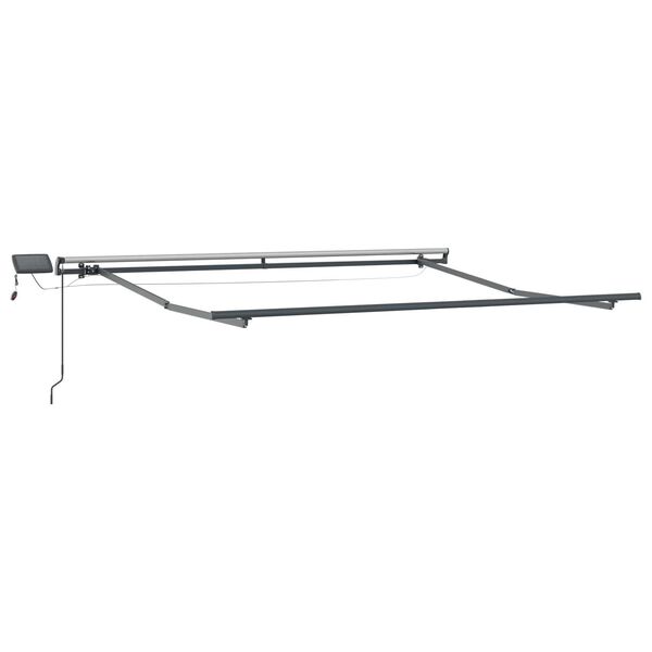vidaXL Toldo retrátil manual com LED 300x250 cm laranja e castanho