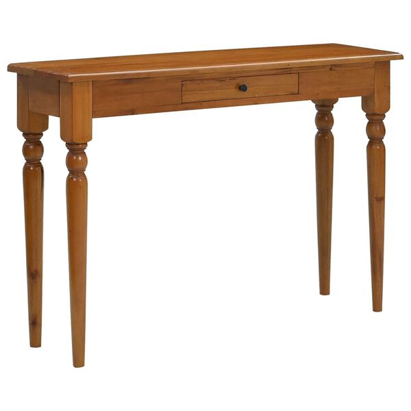 vidaXL Mesa consola 110x30x75 cm madeira de mogno maci&ccedil;a