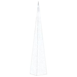 vidaXL Cone de ilumina&ccedil;&atilde;o decorativo c/ LEDs acr&iacute;lico 90 cm branco frio