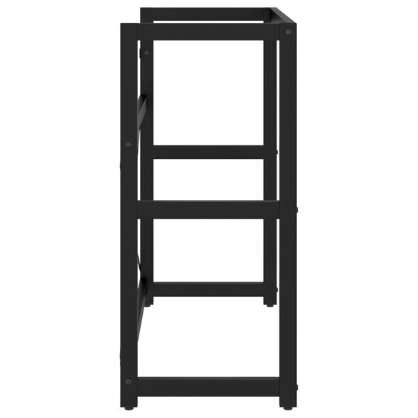 vidaXL Estrutura p/ lavatório casa de banho ferro 79x38x83 cm preto