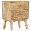 vidaXL Mesa de cabeceira 40x35x55 cm madeira de mangueira maci&ccedil;a