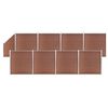 vidaXL Painel veda&ccedil;&atilde;o WPC 8 quadrados +1 inclinado 1484x186cm castanho