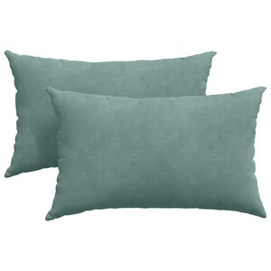 vidaXL Travesseiros de Sof&aacute; 2 pcs Verde do Mar 50 x 30 cm