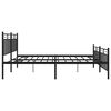 vidaXL Estrutura de cama com cabeceira e p&eacute;s 193x203 cm metal preto