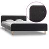 vidaXL Estrutura de cama 140x200 cm serapilheira cinzento-escuro