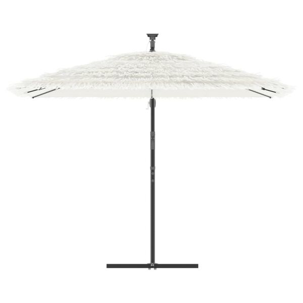 vidaXL Guarda-sol de jardim com poste de a&ccedil;o 290x290x238 cm branco