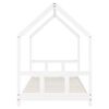 vidaXL Estrutura de cama infantil 90x200 cm pinho maci&ccedil;o branco