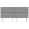 vidaXL Cabeceira com cabeceira Cinzento-claro 200 cm Couro Sint&eacute;tico