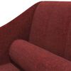 vidaXL Chaise longue com rolo tecido vermelho tinto