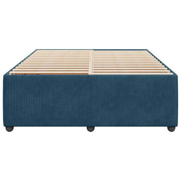 vidaXL Estrutura de cama 140x190 cm veludo azul