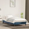 vidaXL Estrutura de cama sem colch&atilde;o 100x200 cm veludo azul-escuro