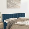 vidaXL Cabeceira de cama 2 pcs veludo 72x5x78/88 cm azul-escuro