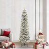 vidaXL &Aacute;rvore de Natal Artificial Branco 210 cm PVC, Metal e Pl&aacute;stico
