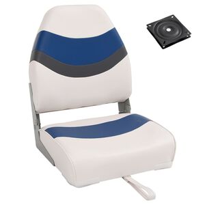 vidaXL 2 pcs conjunto assento de barco dobr&aacute;vel com encosto alto