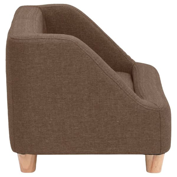 vidaXL Sof&aacute; para c&atilde;es 95x63x39 cm linho castanho