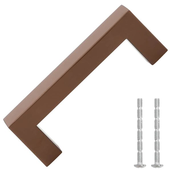 vidaXL Puxadores para m&oacute;veis 10 pcs 96 mm a&ccedil;o inoxid&aacute;vel bronze