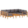 vidaXL 6 pcs conjunto de sof&aacute;s de jardim com almofad&otilde;es ac&aacute;cia maci&ccedil;a