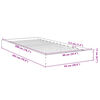 vidaXL Estrutura de cama 90x200 cm derivados de madeira branco