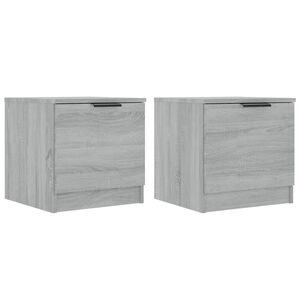 vidaXL Mesas de cabeceira 2 pcs 40x39x40 cm sonoma cinzento