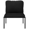 vidaXL 3 pcs conjunto lounge de jardim c/ almofadões PVC preto