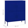 vidaXL Armário de arrumação aço 80x35x101,5 cm azul-marinho